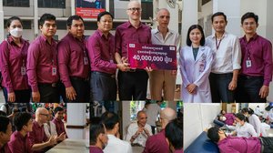គ្រឹះស្ថានមីក្រូហិរញ្ញវត្ថុ អេ អឹម ខេ បរិច្ចាគឈាម និងថវិកា ៤០លានរៀលដល់មន្ទីរពេទ្យគន្ធបុប្ផា