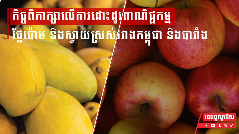 កម្ពុជា និងបារាំង ពិភាក្សាលើការការដោះដូរពាណិជ្ជកម្មផ្លែប៉ោម និងស្វាយស្រស់រវាងគ្នា
