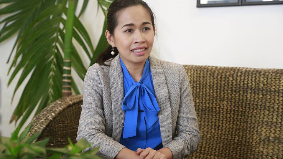 អ្នកស្រី ជា សុខលាង គឺជាសហស្ថាបនិក និង ជាអគ្គនាយកក្រុមហ៊ុន ECO GREAT MEKONG SOLUTION (រូបថត៖ ហេង ភារម្យ)