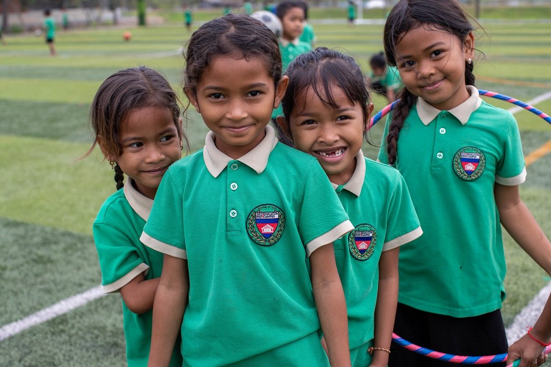 Kindergarten students at Smiling Geck Cambodia