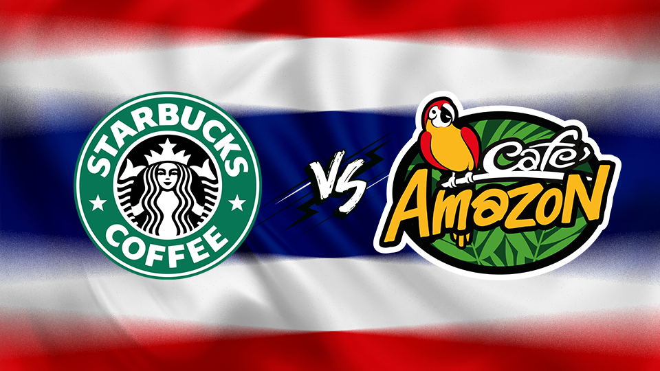 កាហ្វេ Starbucks និង Amazon កំពុងប្រជែងសង្គ្រុបទីផ្សារគ្នាកាន់តែខ្លាំង នៅប្រទេសថៃ