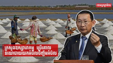 ក្រសួងឧស្សាហកម្ម  ប្រើគោលនយោបាយយកអំបិលចិញ្ចឹមអំបិល