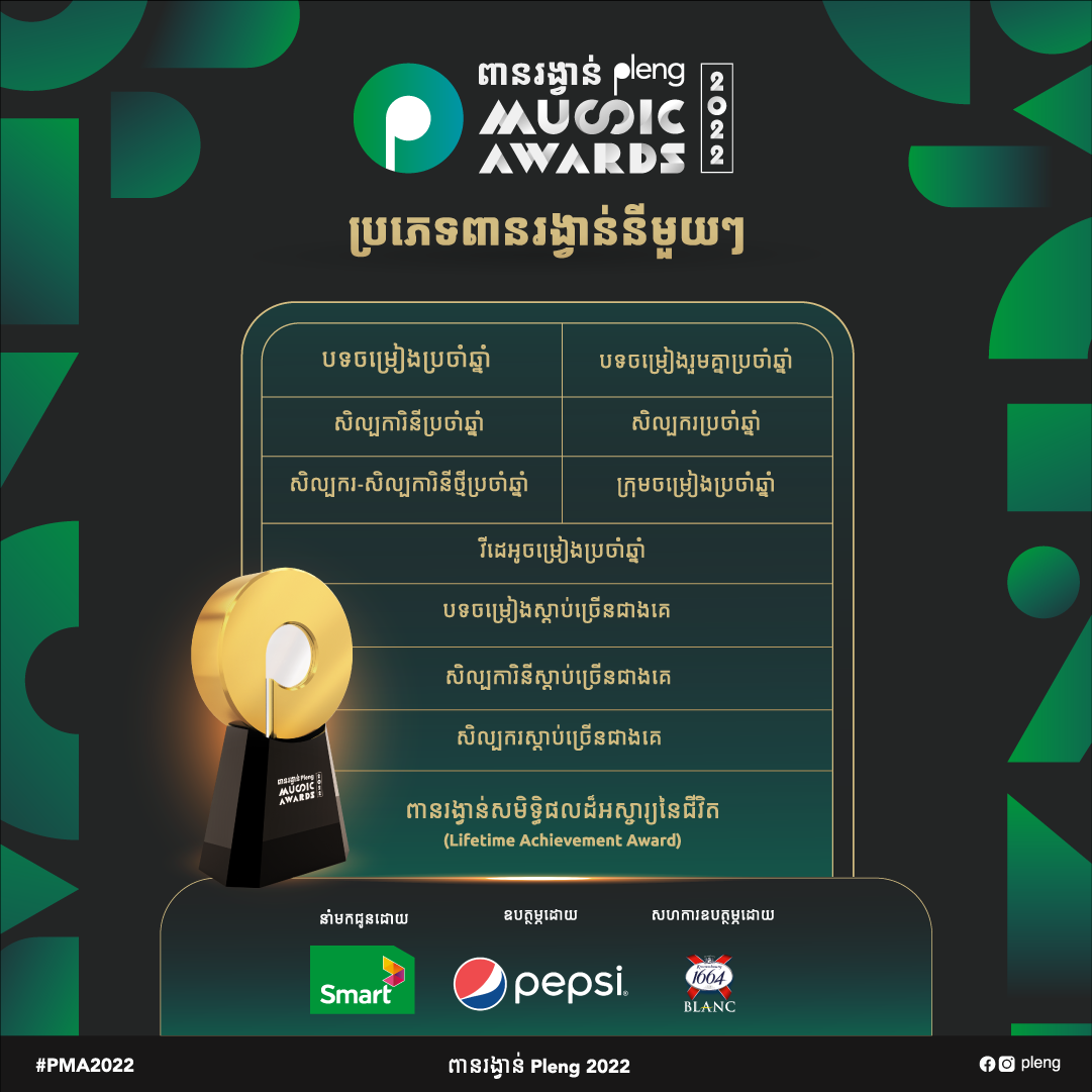 ពានរង្វាន់តន្ត្រីដ៏ធំប្រចាំប្រទេសកម្ពុជា Pleng Music Awards 2022