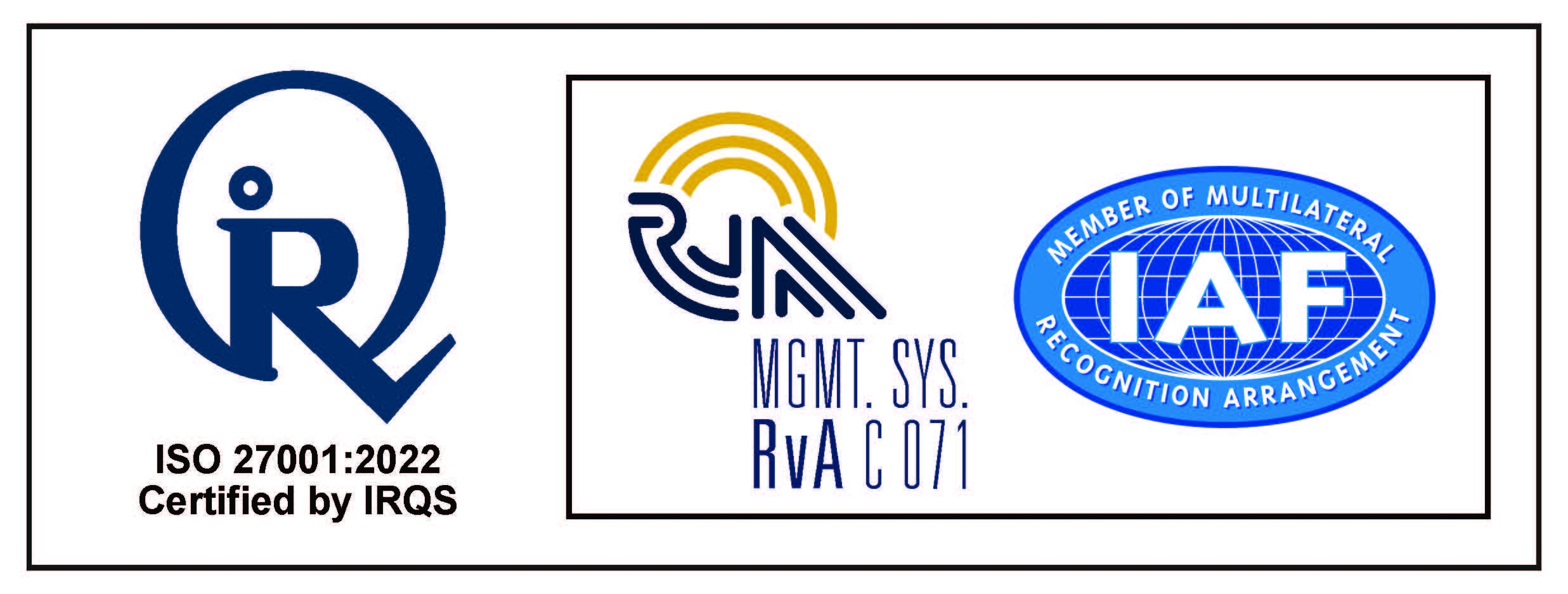 Art Logo_RvA_IAF_ISO 27001-2022