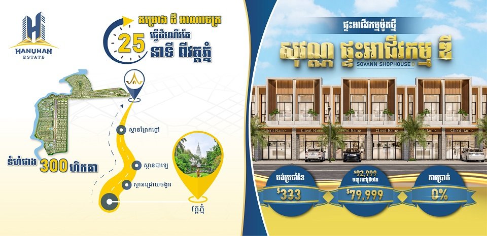 គម្រោង ដឹ អាណាចក្រ នៅផ្សារទំនើប អ៊ីអន ម៉ល សែនសុខ របស់ក្រុមហ៊ុន ហនុមាន អ៊ីស្ទេត