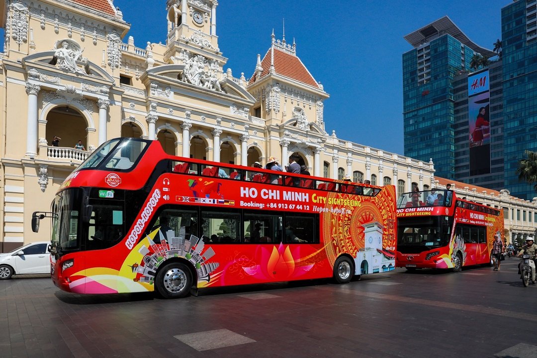 Hopon hopoff bus in HCMC
