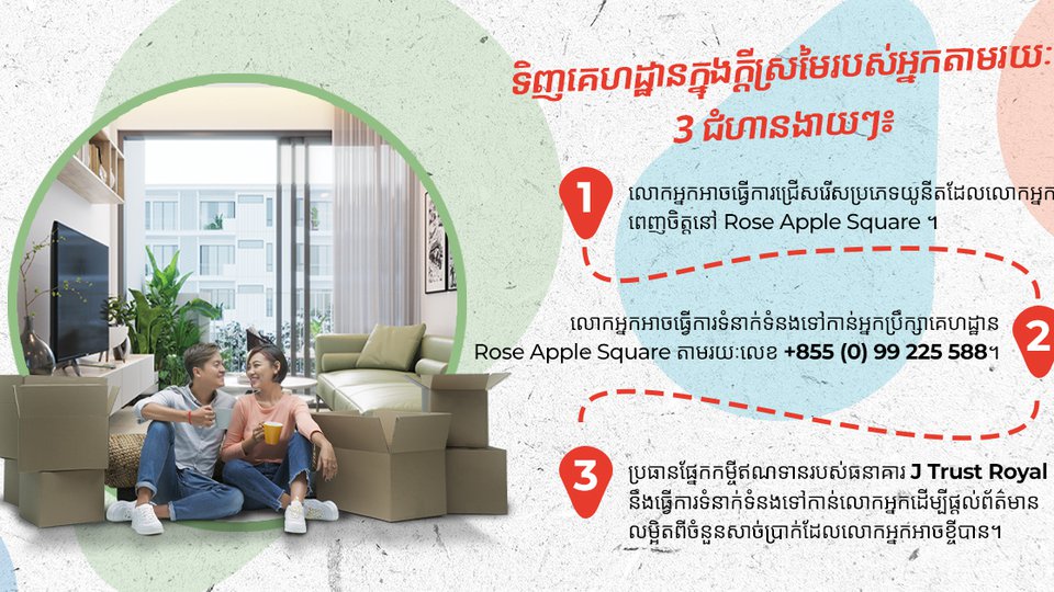 ក្រុមហ៊ុន ULS សហការជាមួយ ធនាគារ J Trust Royal ផ្តល់កម្ចីឥណទានគេហដ្ឋានទិញខុនដូទំនើប