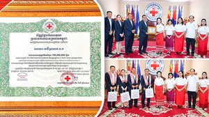 ធនាគារ ខេប៊ីប្រាសាក់ ឧបត្ថម្ភថវិកា 100 លានរៀល ជូនកាកបាទក្រហមកម្ពុជា  ក្នុងឱកាសទិវាពិភពលោកកាកបាទក្រហម អឌ្ឍចន្ទក្រហម