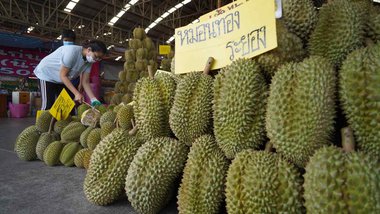 កន្លែងលក់ផ្លែធុរេន នៅក្នុងប្រទេសថៃ