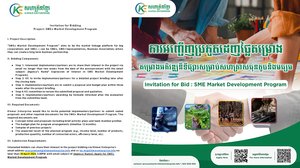 សហគ្រិនខ្មែរ ប្រកាសស្វែងរកដៃគូស្ថាប័នផ្ដល់សេវាកម្មរៀបចំ និងអនុវត្តគម្រោងអភិវឌ្ឍន៍ទីផ្សារ SME