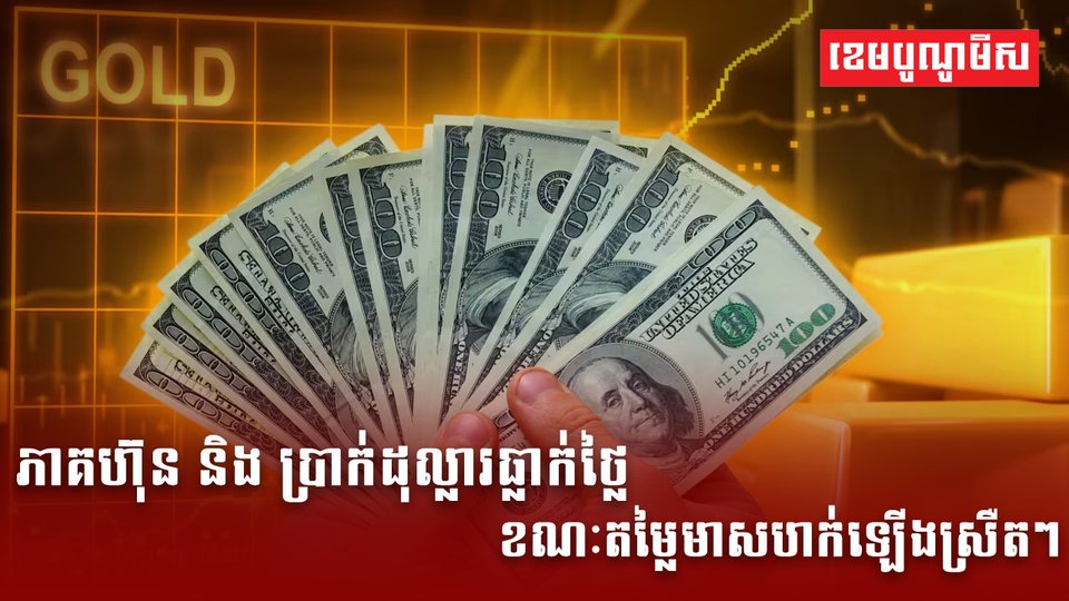 ភាគហ៊ុន និងប្រាក់ដុល្លារធ្លាក់ថ្លៃ