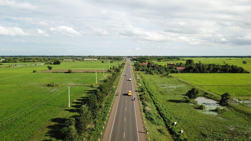 នេះជាកំណាត់ផ្លូវជាតិលេខ៦ (រូបថត៖ ក្រសួងសាធារណការ)
