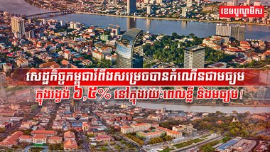 សេដ្ឋកិច្ចកម្ពុជានឹងមានកំណើនក្នុងអត្រា៦,៥%