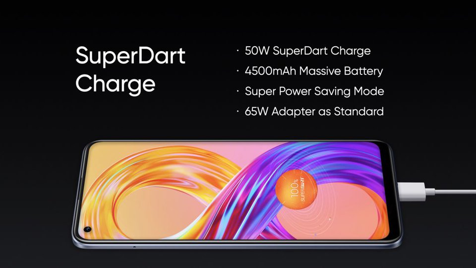 បច្ចេកវិទ្យាសាកថ្មលឿន50W Superdart Flash Charge,ជាមួយថាមពលថ្មធំ 4500mAh