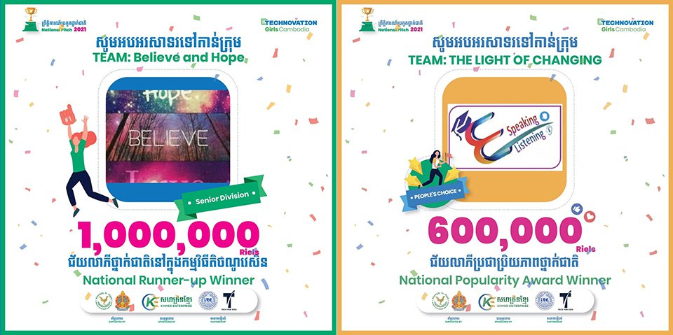 ការប្រកាស​ម្ចាស់​ជ័យ​លាភី​ប្រចាំ​កម្មវិធី​តិចណូវេសិន​កម្ពុជា​ឆ្នាំ២០២១