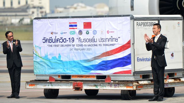 ប្រទេសថៃនិងវៀតណាមទទួលបានវ៉ាក់សាំងលើកដំបូងនៅក្នុងថ្ងៃតែមួយ