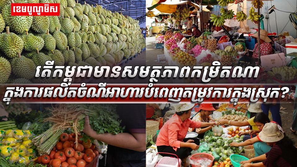តើកម្ពុជាមានសមត្ថភាពកម្រិតណាក្នុងការផលិតចំណីអាហារបំពេញតម្រូវការក្នុងស្រុក
