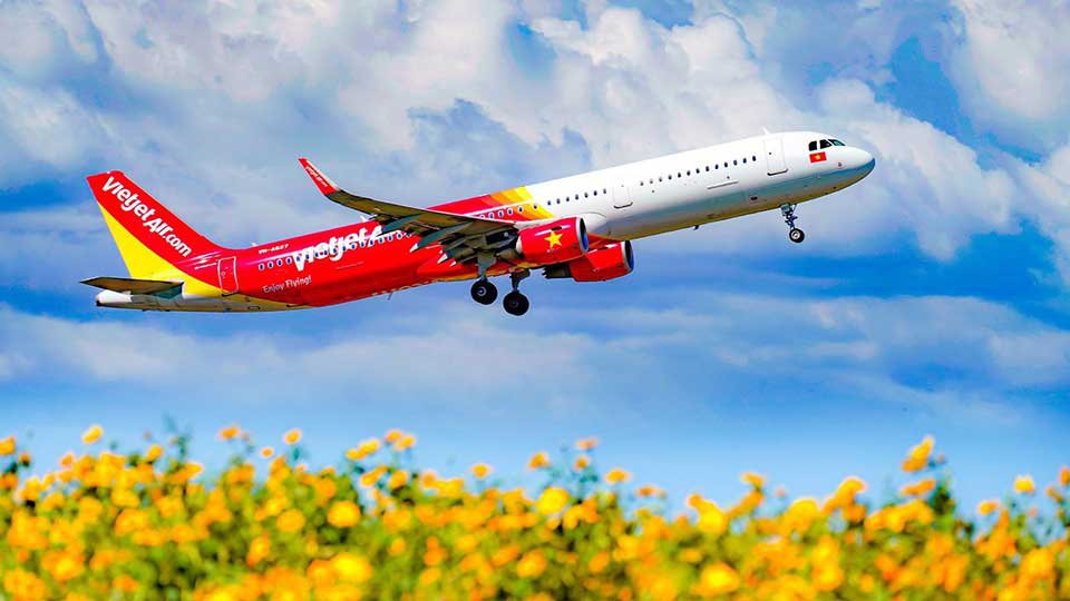 យន្តហោះរបស់អាកាសចរណ៍ Vietjet របស់វៀតណាម ។