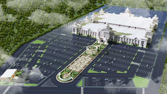 រូបភាព 3D នៃ​អគារ​មជ្ឈមណ្ឌល​សន្និបាត​និង​ពិព័រណ៍​ ដែល​ជាវិនិយោគរបស់​មហាសេដ្ឋី​ លី យ៉ុងផាត់ នៅ​លើ​ទឹក​ដី​ខណ្ឌ​សែនសុខ។